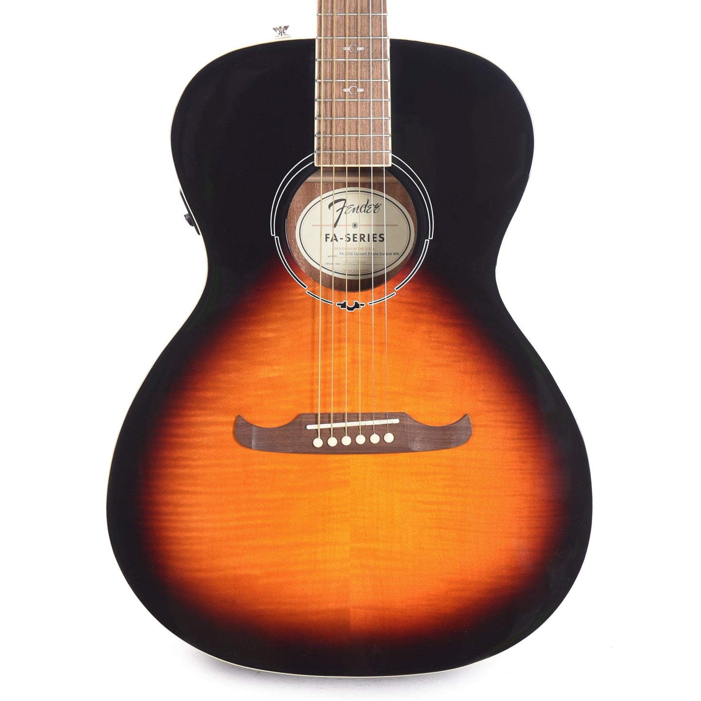 Fender FA-235E Concert Acoustic-Electric 3-Tone Sunburst Acoustic Guitars / Concert