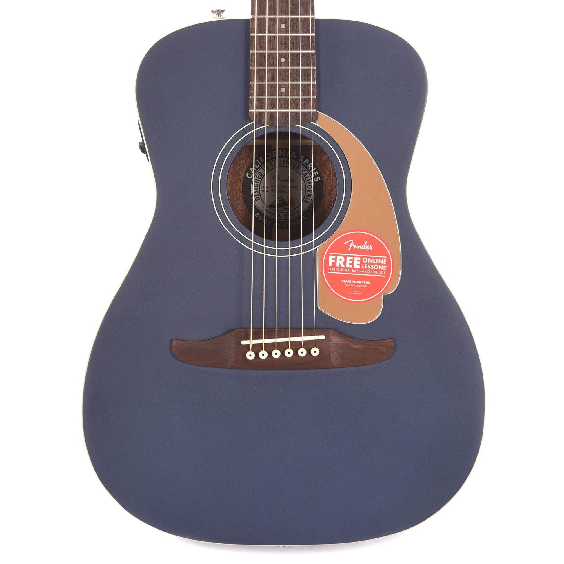 Fender Malibu Player Acoustic Midnight Satin Acoustic Guitars / Concert