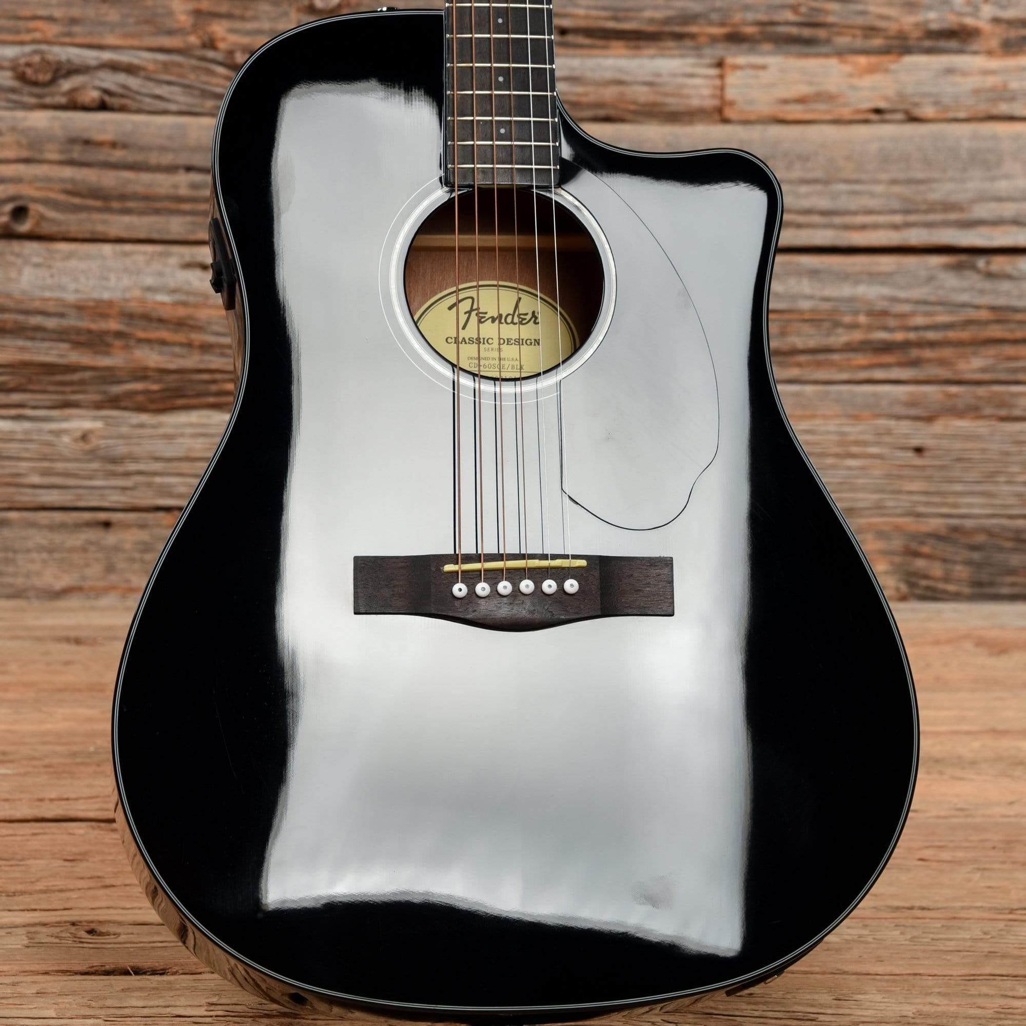 Fender CD-60SCE Black Acoustic Guitars / Dreadnought