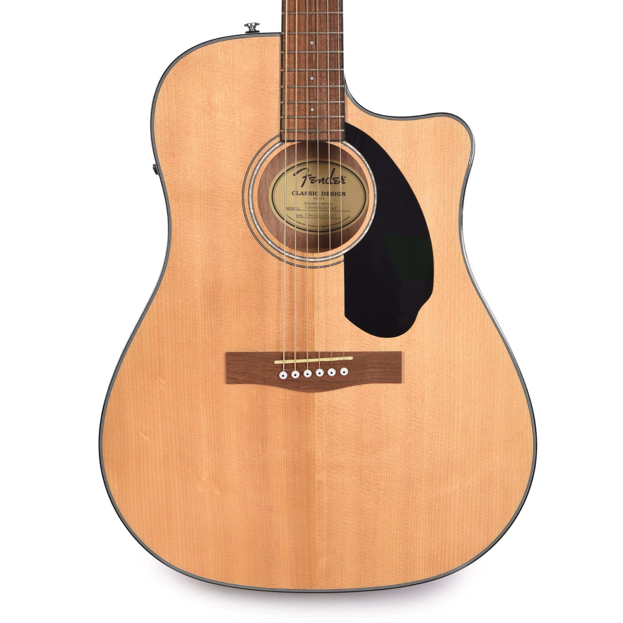 Fender CD-60SCE Dreadnought Natural Acoustic Guitars / Dreadnought
