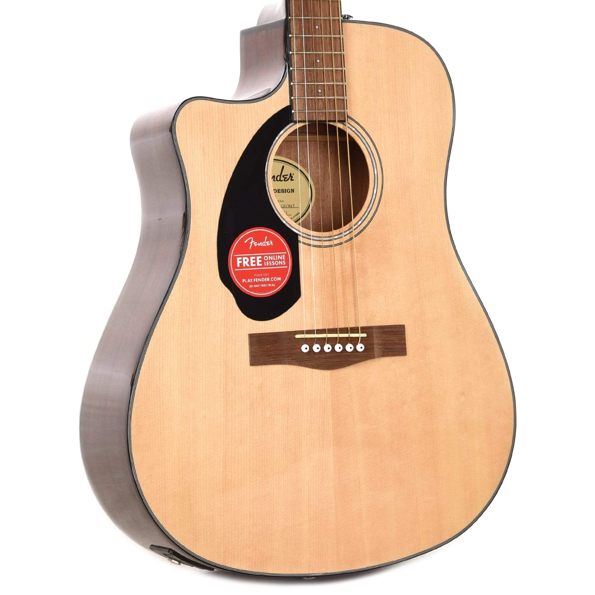 Fender CD-60SCE Dreadnought Natural LEFTY Acoustic Guitars / Dreadnought