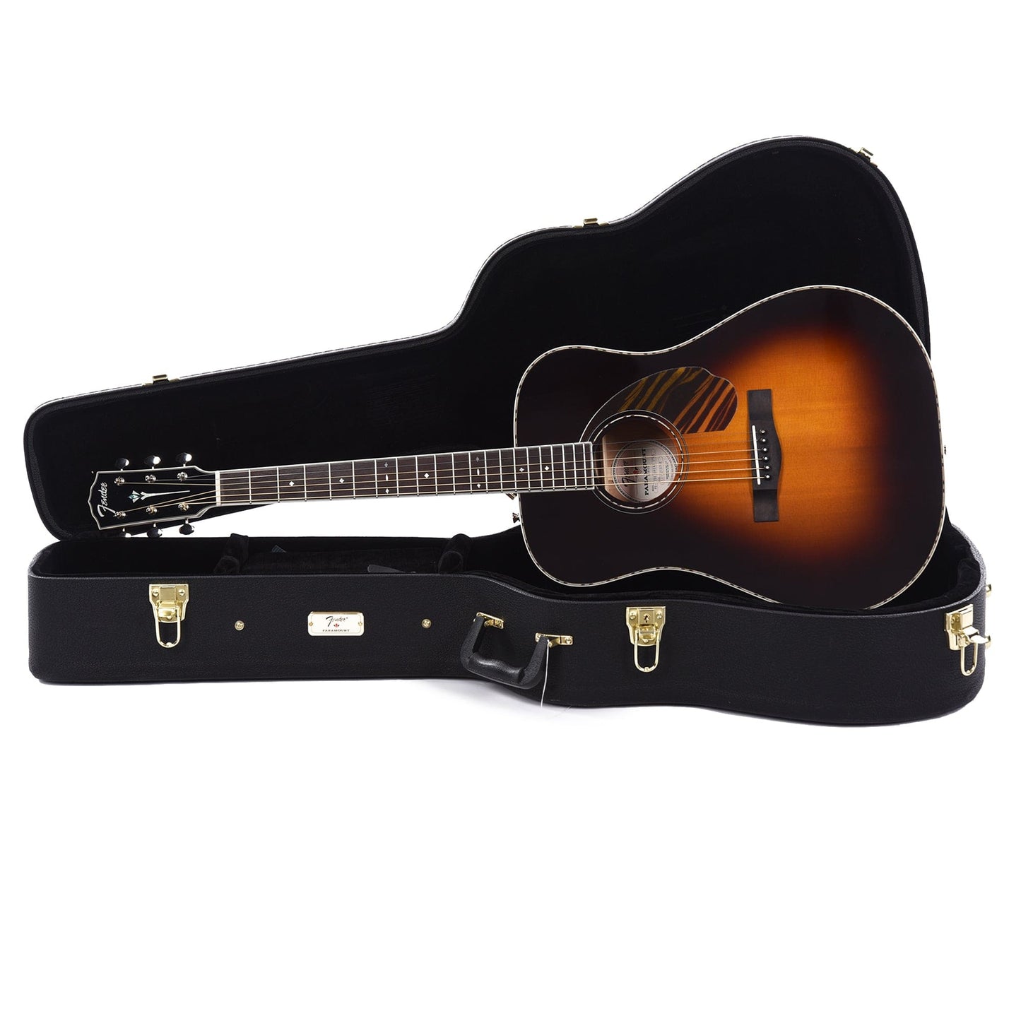 Fender Paramount PD-220E Dreadnought 3-Tone Vintage Sunburst Acoustic Guitars / Dreadnought