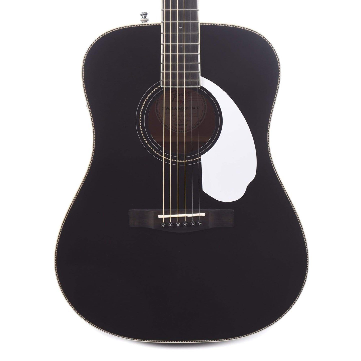 Fender PM-1E Limited Edition Paramount Series Dreadnought Black Acoustic Guitars / Dreadnought