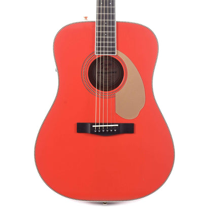 Fender PM-1E Limited Edition Paramount Series Dreadnought Fiesta Red Acoustic Guitars / Dreadnought