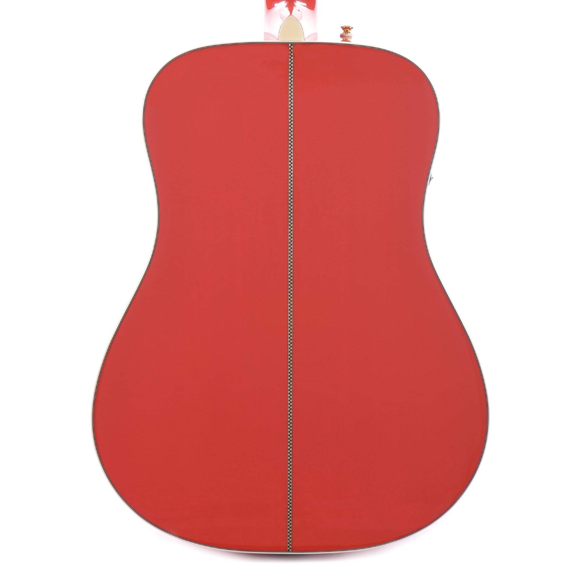 Fender PM-1E Limited Edition Paramount Series Dreadnought Fiesta Red Acoustic Guitars / Dreadnought