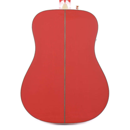 Fender PM-1E Limited Edition Paramount Series Dreadnought Fiesta Red Acoustic Guitars / Dreadnought