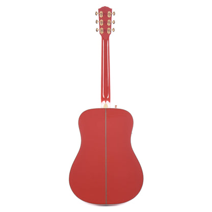 Fender PM-1E Limited Edition Paramount Series Dreadnought Fiesta Red Acoustic Guitars / Dreadnought