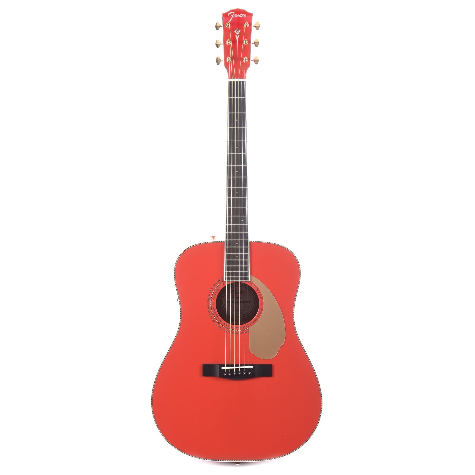 Fender PM-1E Limited Edition Paramount Series Dreadnought Fiesta Red Acoustic Guitars / Dreadnought