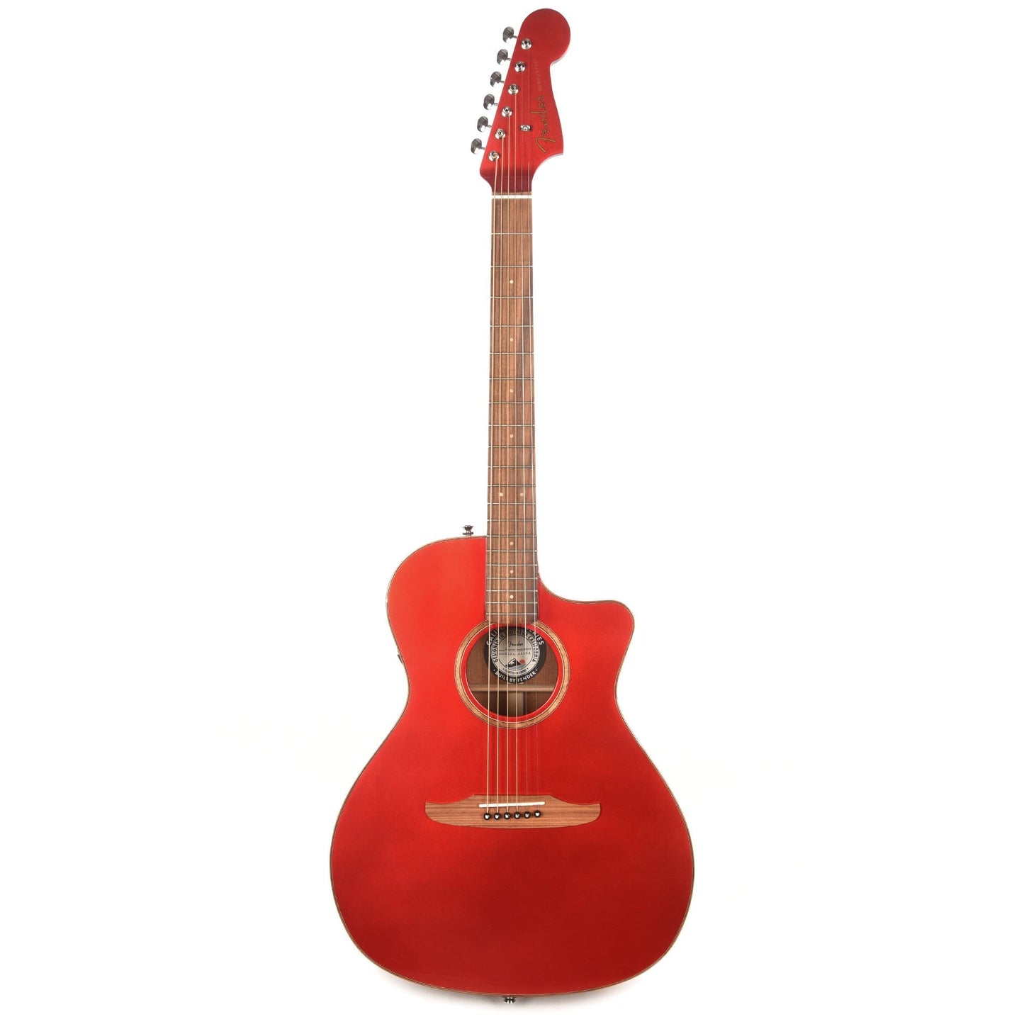 Fender Newporter Classic Acoustic Hot Rod Red Metallic Acoustic Guitars / OM and Auditorium