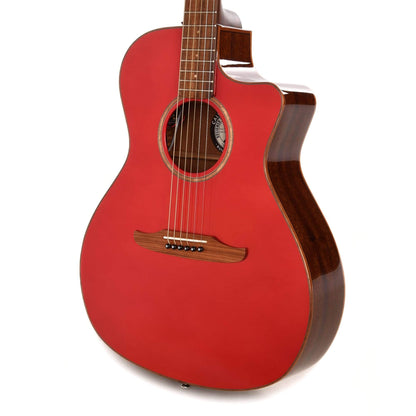 Fender Newporter Classic Acoustic Hot Rod Red Metallic Acoustic Guitars / OM and Auditorium