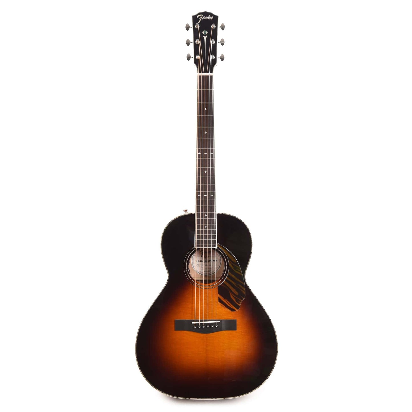 Fender Paramount PS-220E Parlor 3-Tone Vintage Sunburst Acoustic Guitars / Parlor
