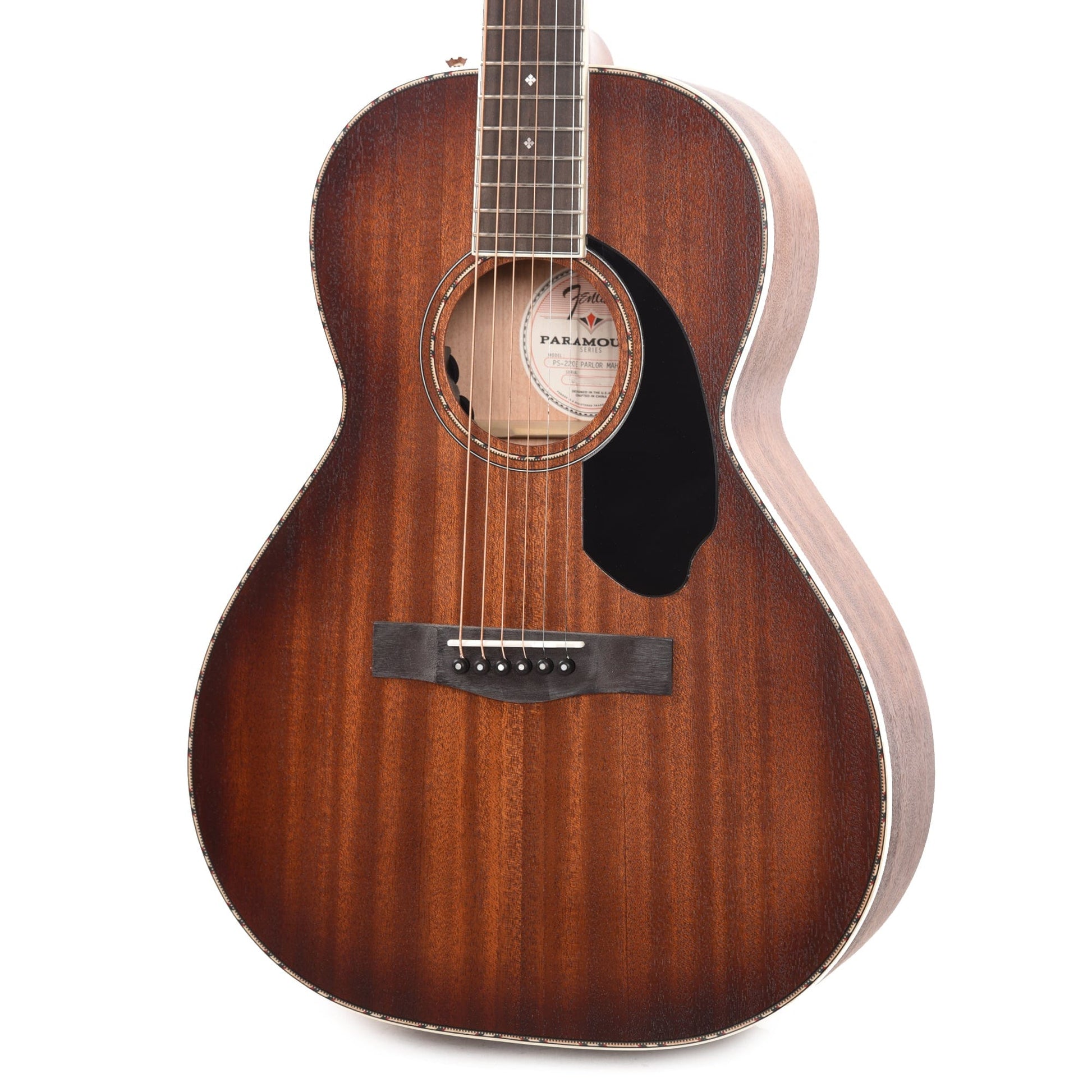 Fender Paramount PS-220E Parlor Aged Cognac Burst Acoustic Guitars / Parlor