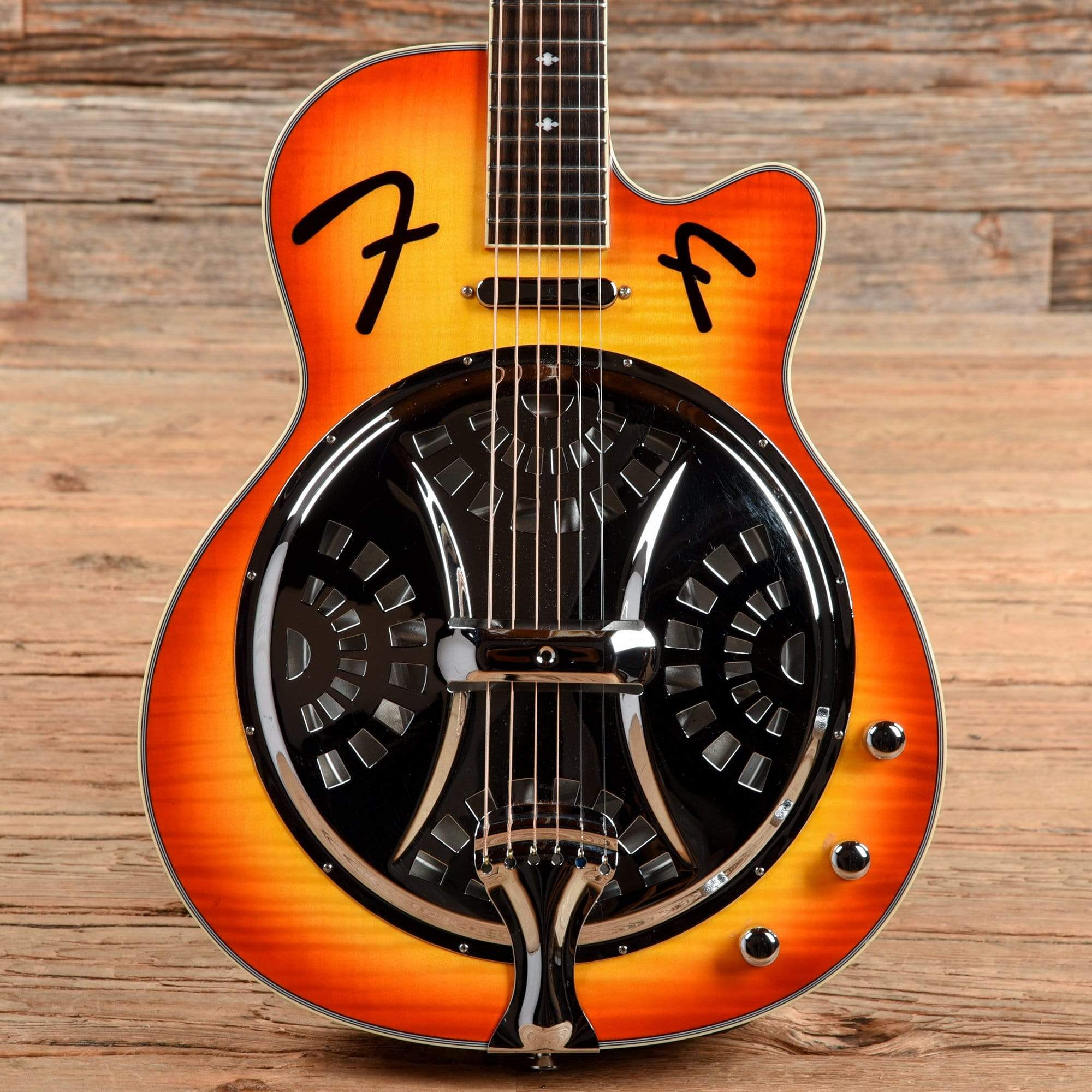 Fender Fr R Fender FR-50CE Resonator Sunburst 2011 – Chicago Music Exchange