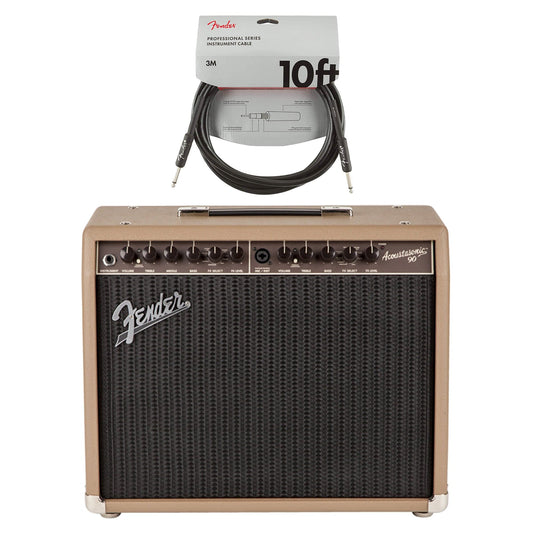 Fender Acoustasonic 90 Combo Cable Bundle Amps / Acoustic Amps