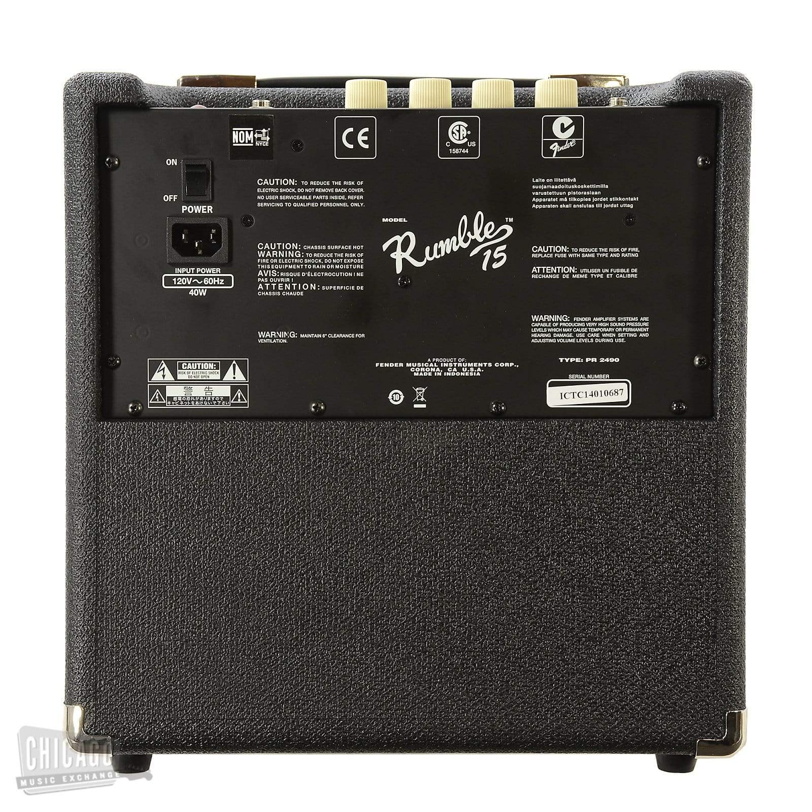 Fender Rumble 15 V3 1x8 Bass Combo Amp Amps / Bass Combos