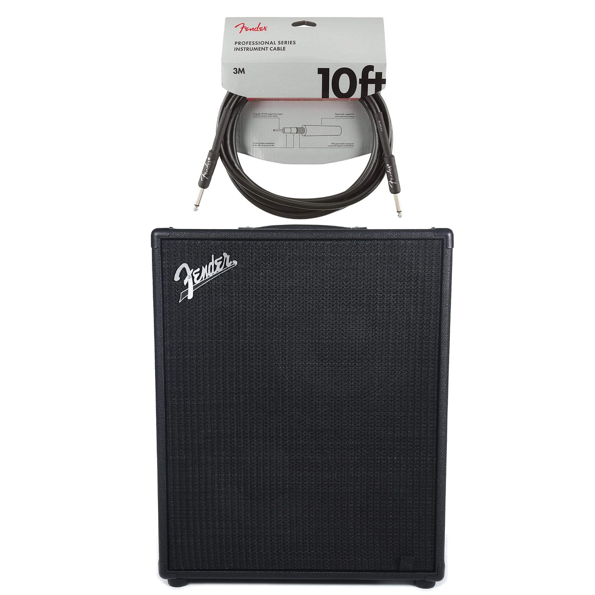 Fender Rumble Stage 800 2x10 Combo Black Cable Bundle Amps / Bass Combos