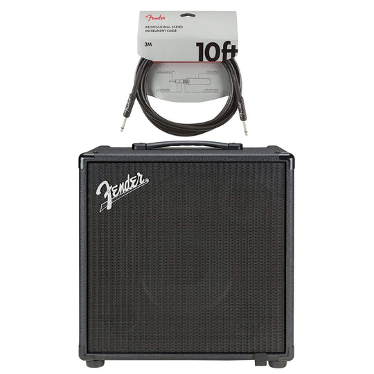 Fender Rumble Studio 40 1x10 Combo Black Cable Bundle Amps / Bass Combos