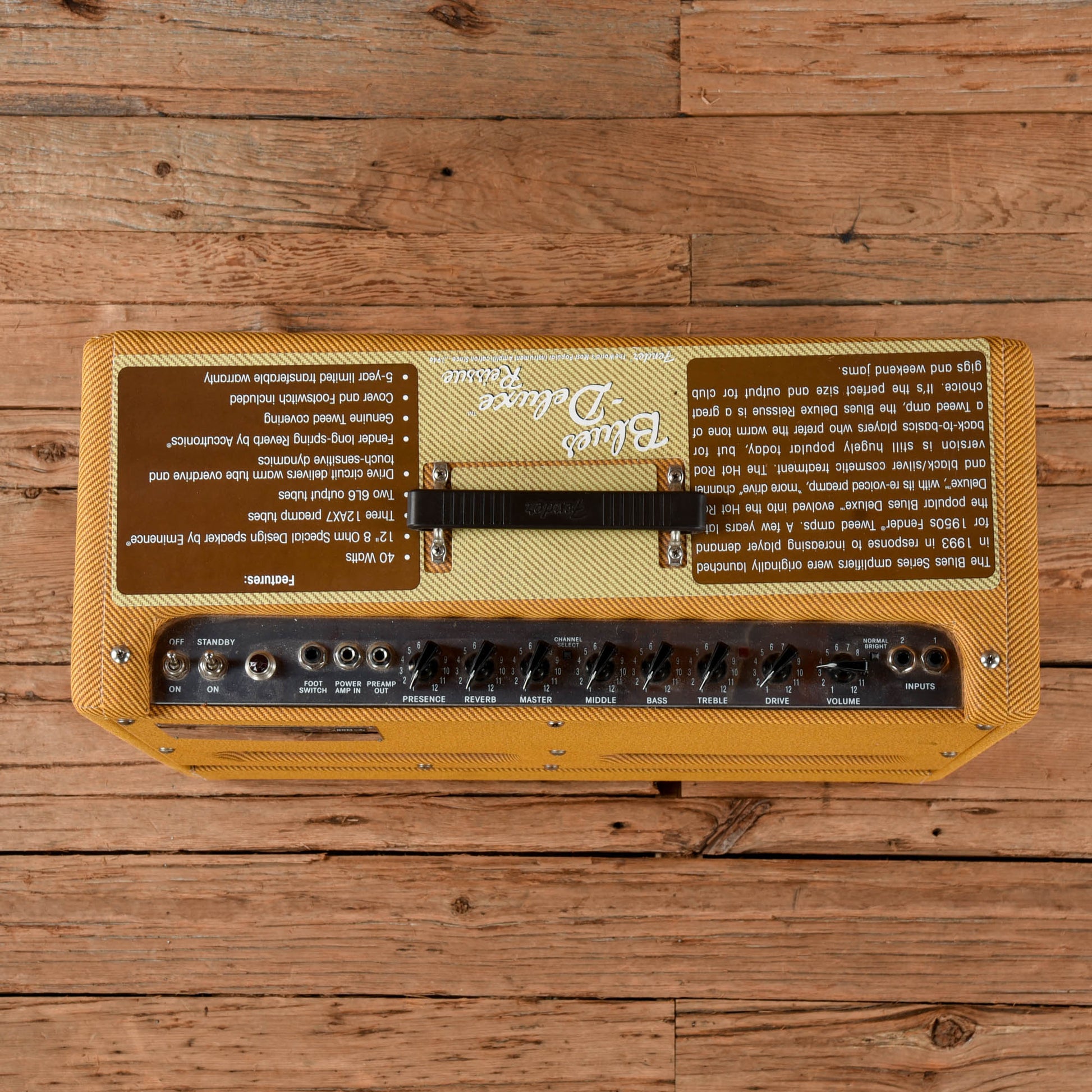 Fender Blues Deluxe Reissue 2-Channel 40-Watt 1x12" Guitar Combo Amps / Guitar Amps / Guitar Cabinets