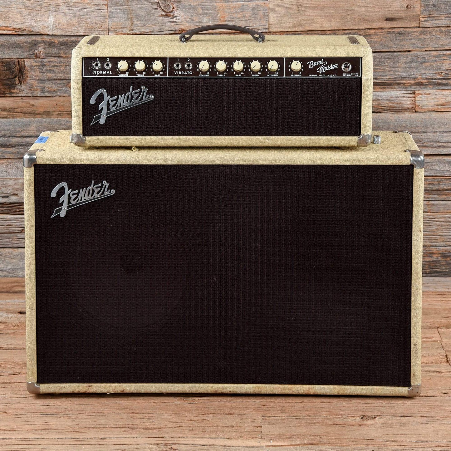 Fender Bandmaster Piggyback White/Oxblood 1962 Amps / Guitar Cabinets