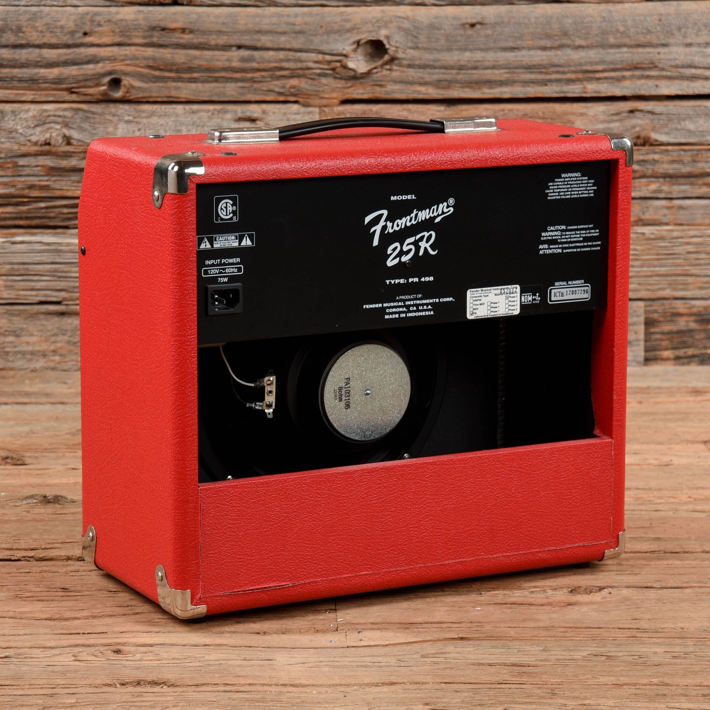 Fender Frontman 25R Series II 2-Channel 25-Watt 1x10" Guitar Practice Amp with Reverb Red Amps / Guitar Cabinets