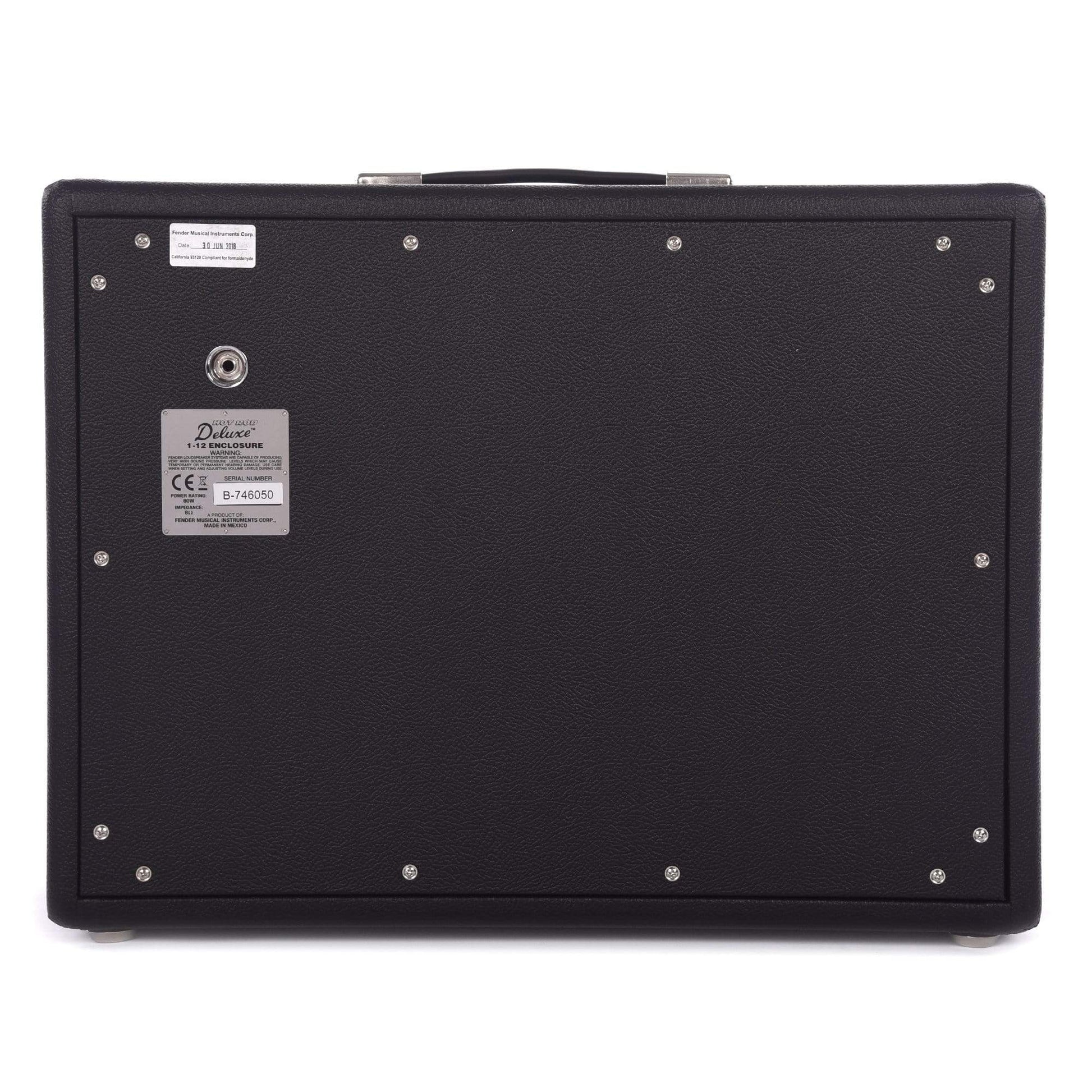 Fender Hot Rod Deluxe 112 Enclosure Black & Silver w/Celestion G12P-80 Cable Bundle Amps / Guitar Cabinets