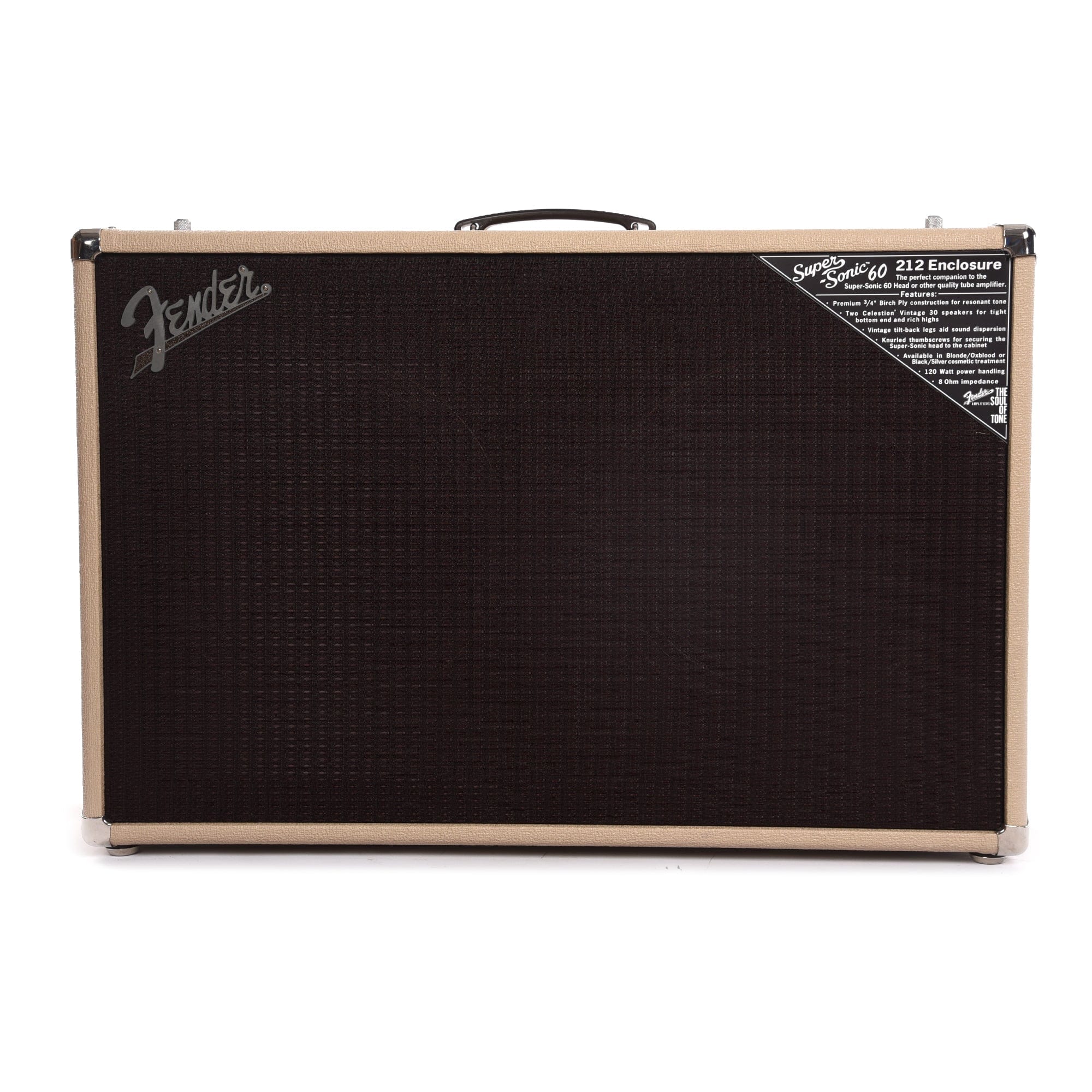 Fender Super-Sonic 60 2x12 Cabinet Blonde Amps / Guitar Cabinets