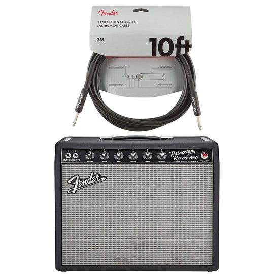 Fender '65 Princeton Reverb 15w 1x10 Combo Cable Bundle Amps / Guitar Combos