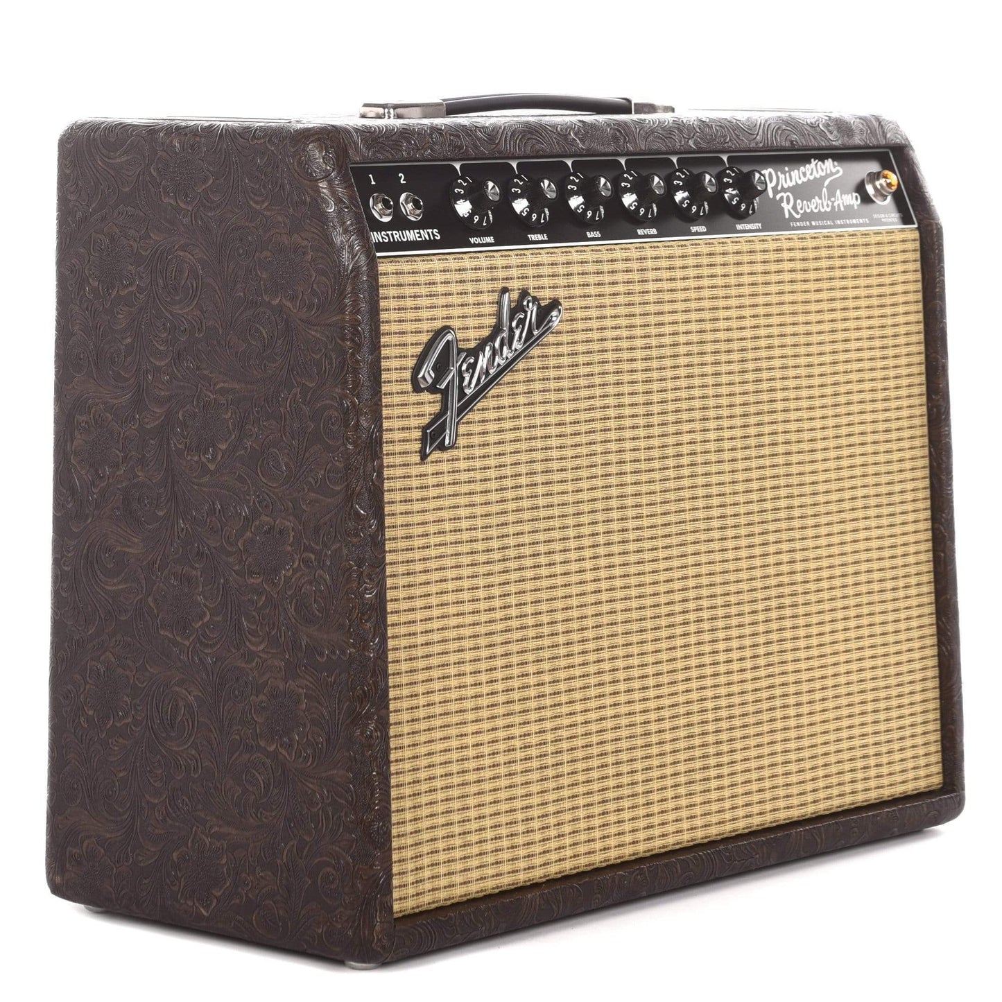 Fender '65 Princeton Reverb FSR Brown Western w/Jenson C12Q Speaker Amps / Guitar Combos