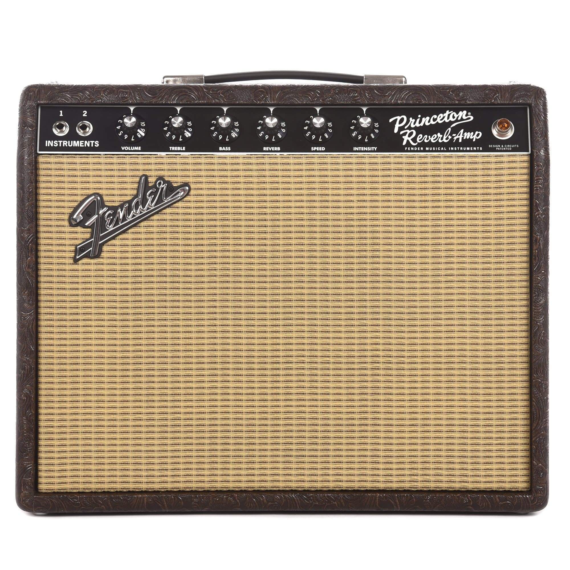 Fender '65 Princeton Reverb FSR Brown Western w/Jenson C12Q Speaker Amps / Guitar Combos