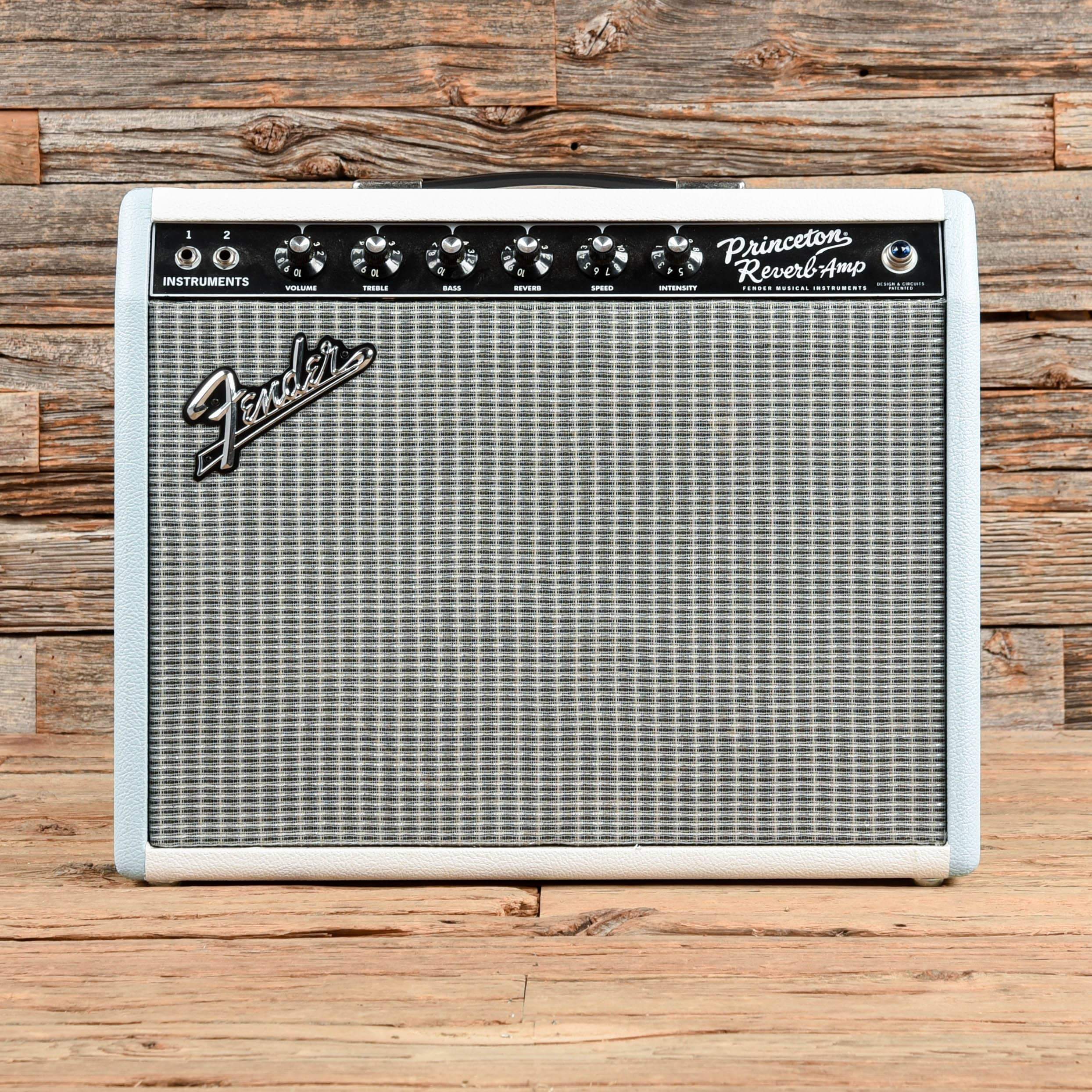 Princeton Reverb Blue Fender '65 Princeton Reverb Reissue Blue/White 2012 – Chicago Music ...