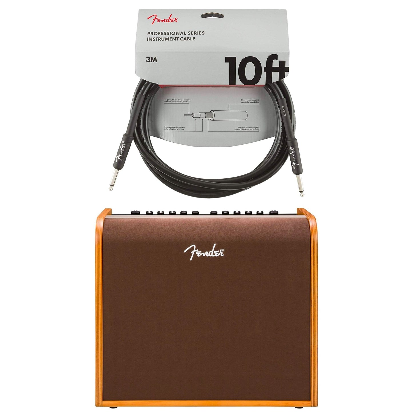 Fender Acoustic 200 Cable Bundle Amps / Guitar Combos