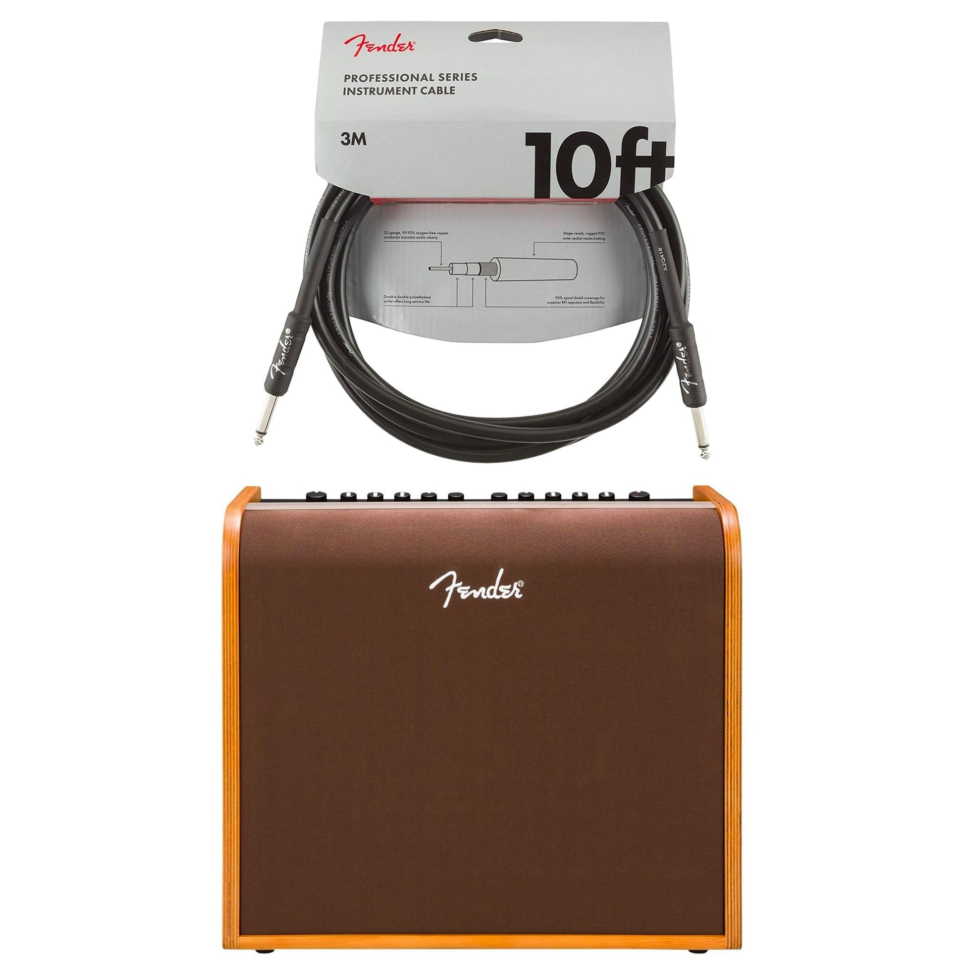 Fender Acoustic 200 Cable Bundle Amps / Guitar Combos