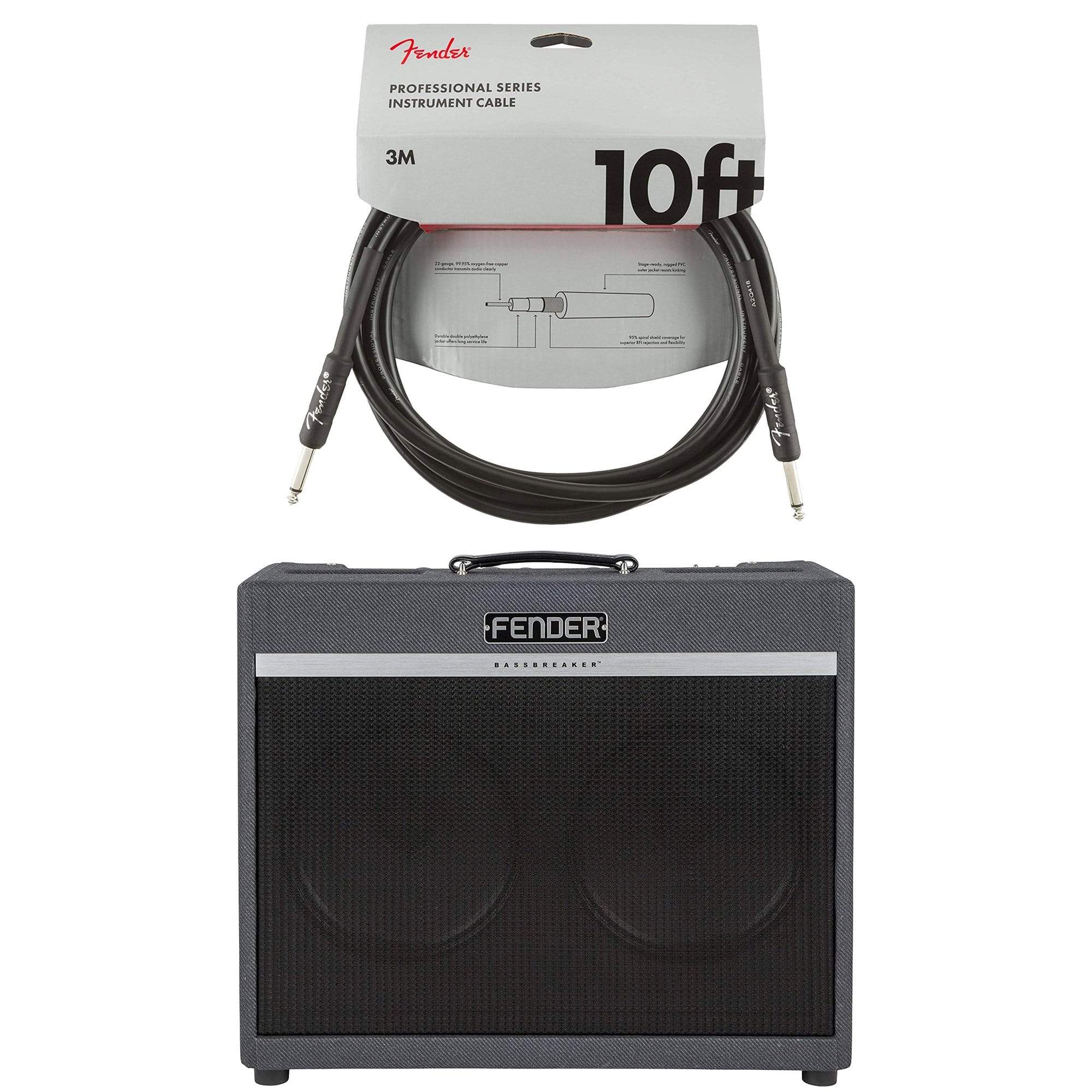 Fender Bassbreaker 18/30 2x12 Combo Cable Bundle Amps / Guitar Combos