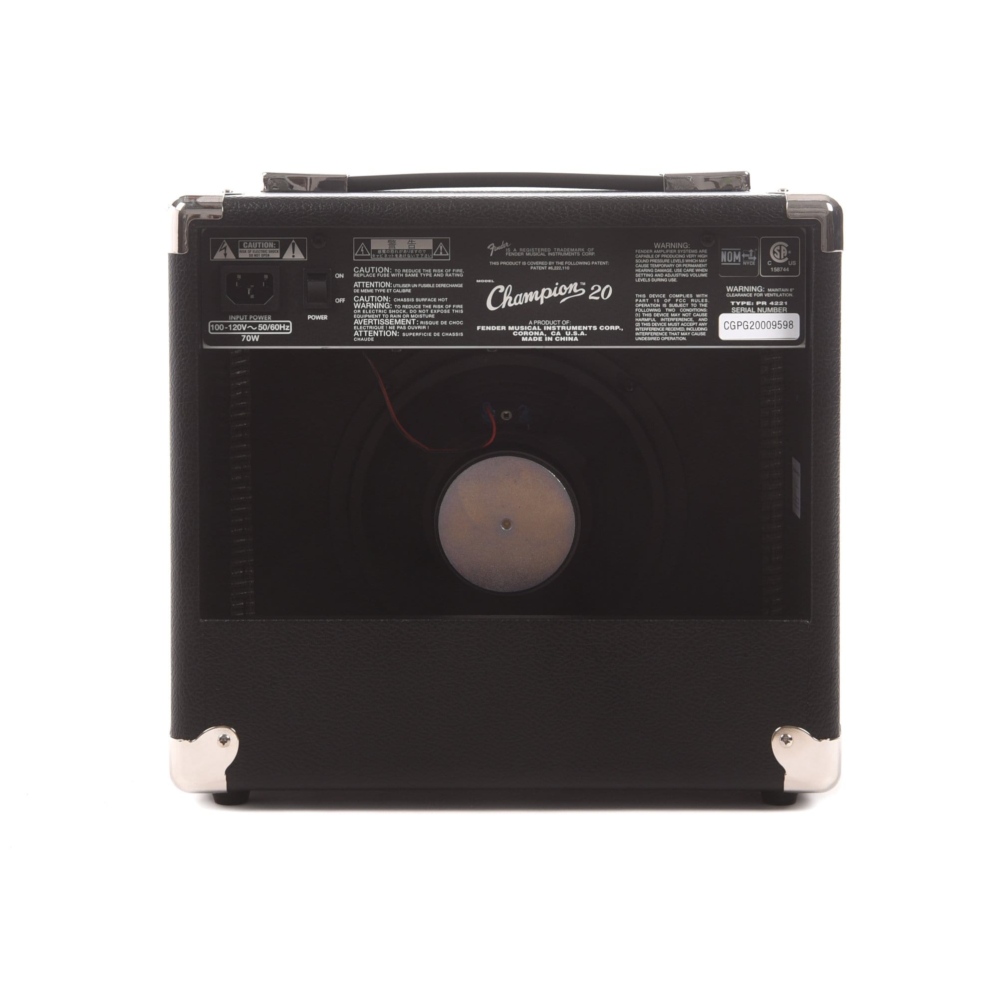 Fender Champion 20 1X8 Combo Amp Amps / Guitar Combos