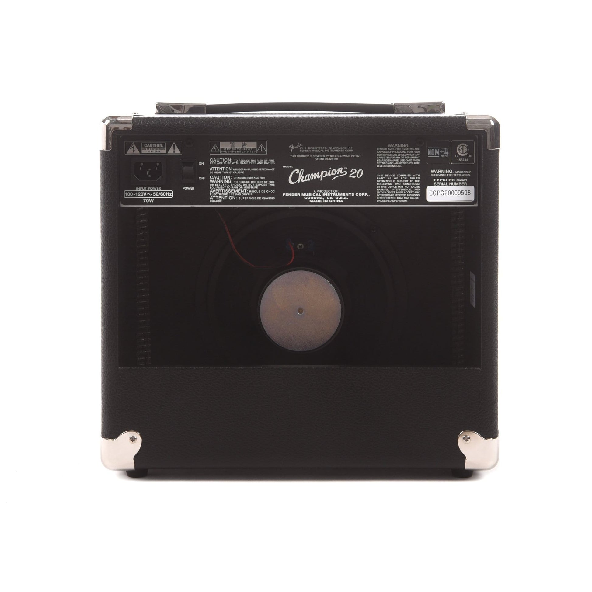 Fender Champion 20 1X8 Combo Amp Amps / Guitar Combos