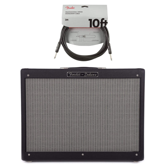 Fender Hot Rod Deluxe 112 Enclosure Black & Silver w/Celestion G12P-80 Cable Bundle Amps / Guitar Combos