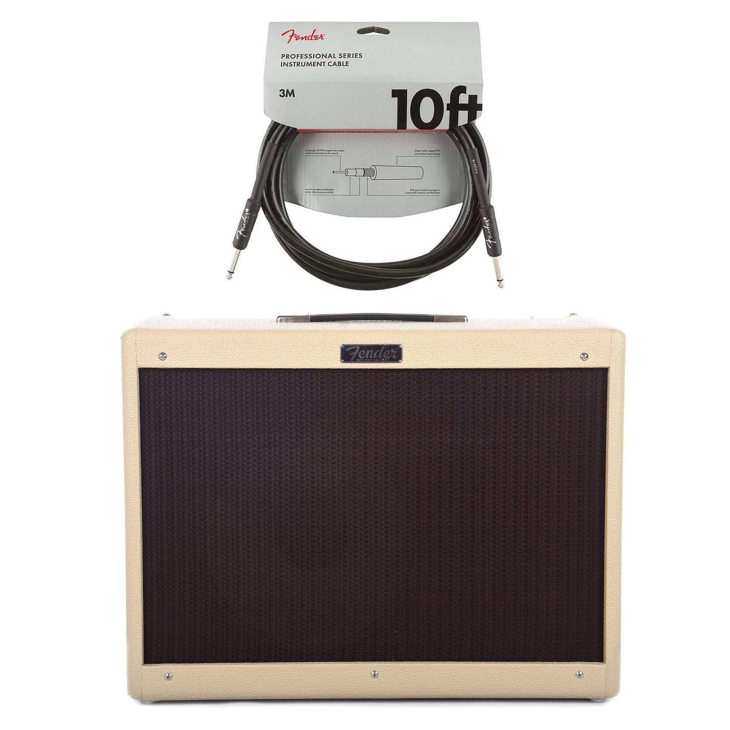 Fender Hot Rod Deluxe IV Blonde Oxblood w/Eminence Cannabis Rex Cable Bundle Amps / Guitar Combos