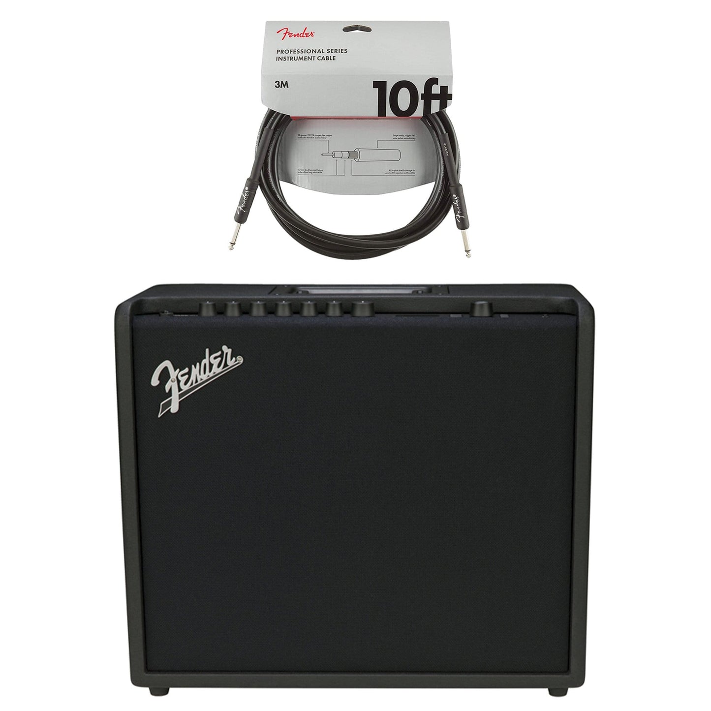 Fender Mustang GT-100 Combo Guitar Amplifier Cable Bundle Amps / Guitar Combos