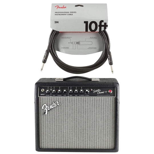 Fender Super-Champ X2 15w 1x10 Tube Modeling Combo Cable Bundle Amps / Guitar Combos