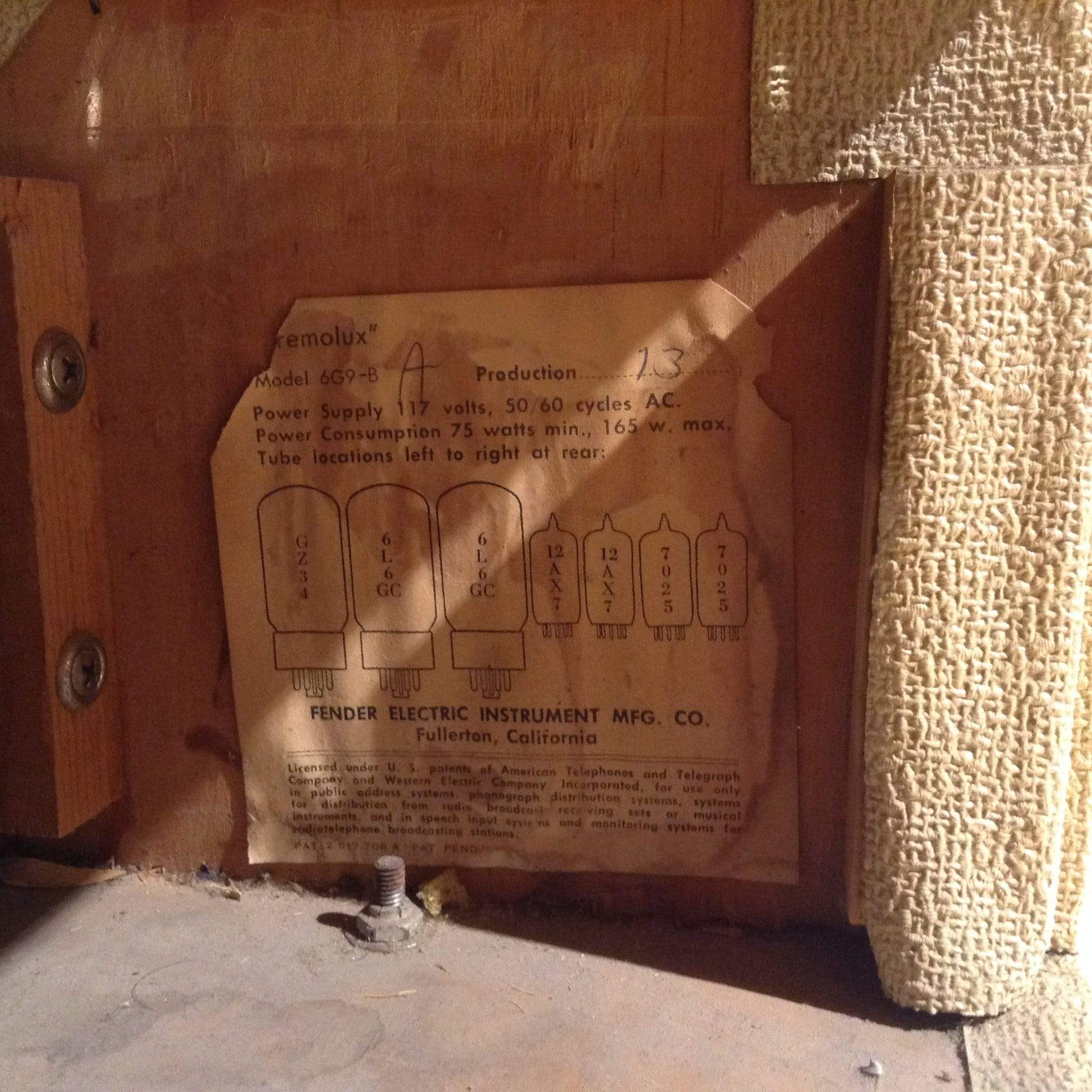 Fender Tremolux-Amp Piggyback  1962 Amps / Guitar Combos