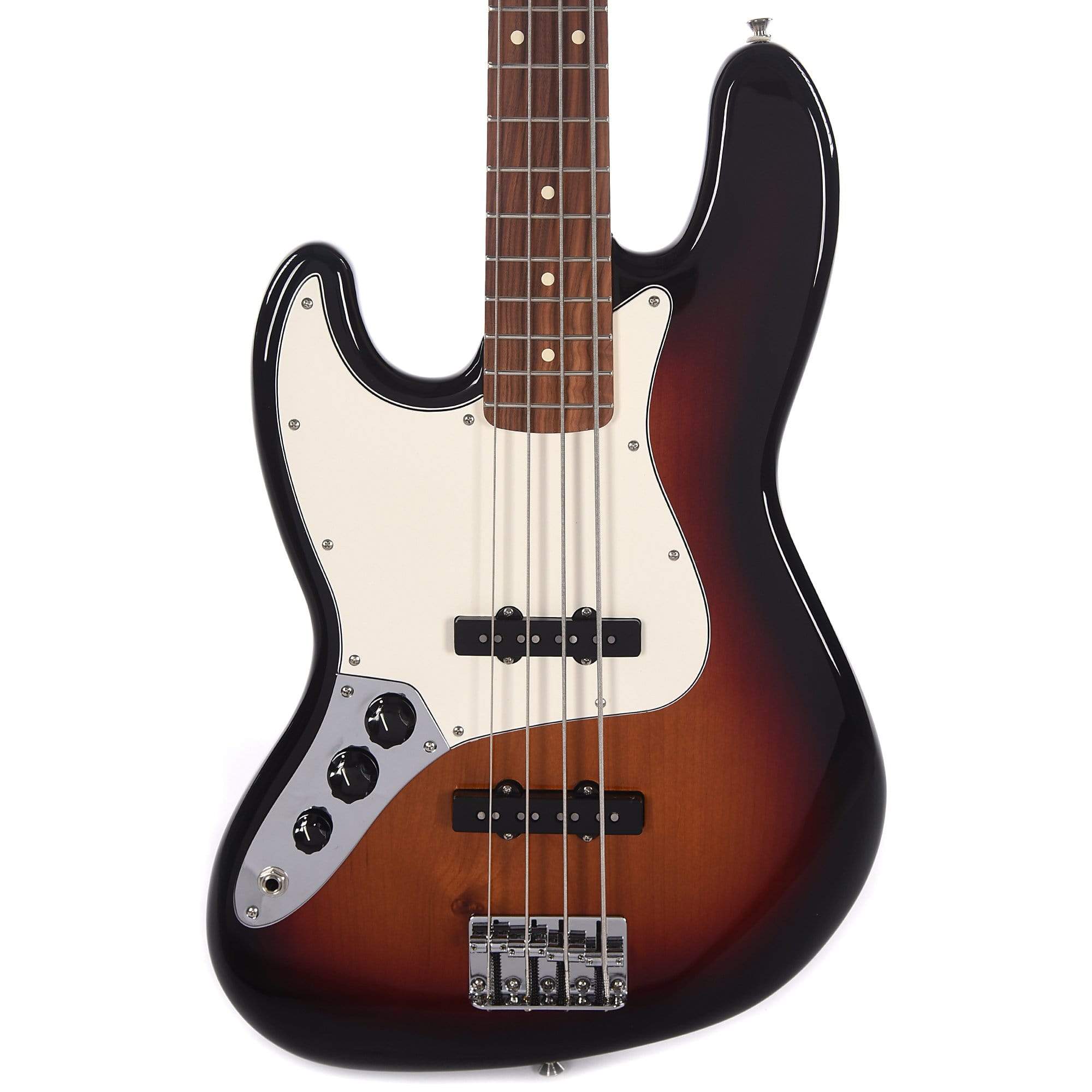 Fender Player Jazz Bass LEFTY 3-Color Sunburst Bundle w/Fender Gig Bag, Stand, Cable, Tuner, Picks and Strings Bass Guitars / 4-String,Bass Guitars / Left-Handed