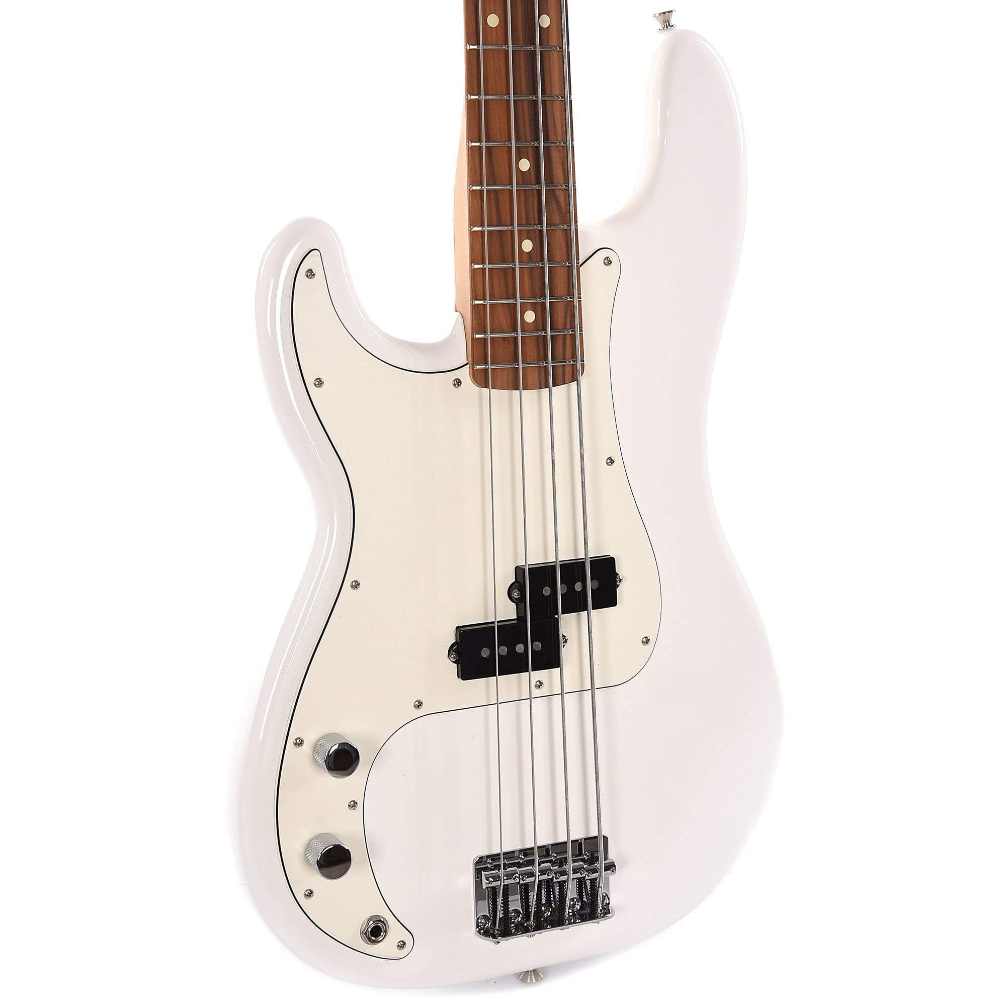 Fender Player Precision Bass LEFTY Polar White Bundle w/Fender Gig Bag, Stand, Cable, Tuner, Picks and Strings Bass Guitars / 4-String,Bass Guitars / Left-Handed