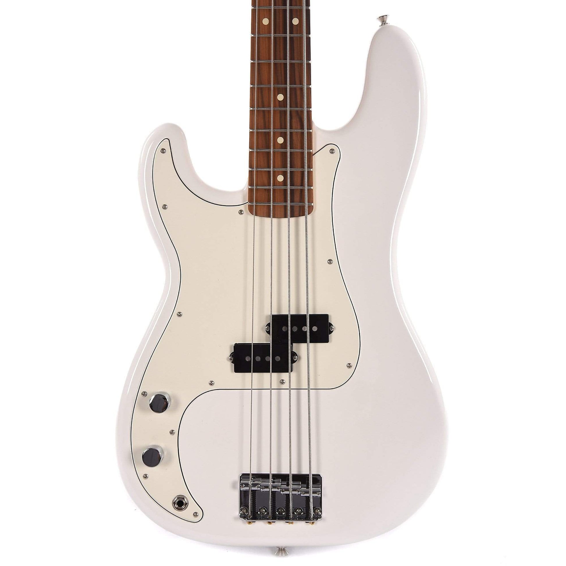 Fender Player Precision Bass LEFTY Polar White Bundle w/Fender Gig Bag, Stand, Cable, Tuner, Picks and Strings Bass Guitars / 4-String,Bass Guitars / Left-Handed