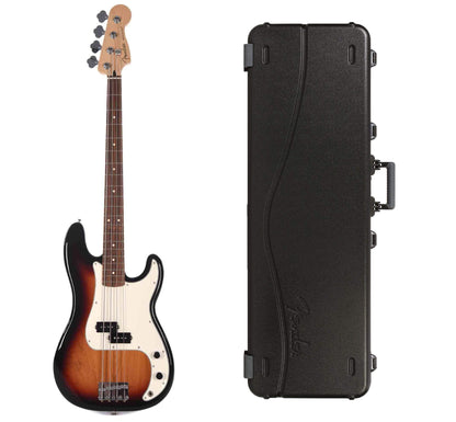 Fender Player Precision Bass PF 3-Color Sunburst Bundle w/Fender Molded Hardshell Case Bass Guitars / 4-String,Electric Guitars / Solid Body