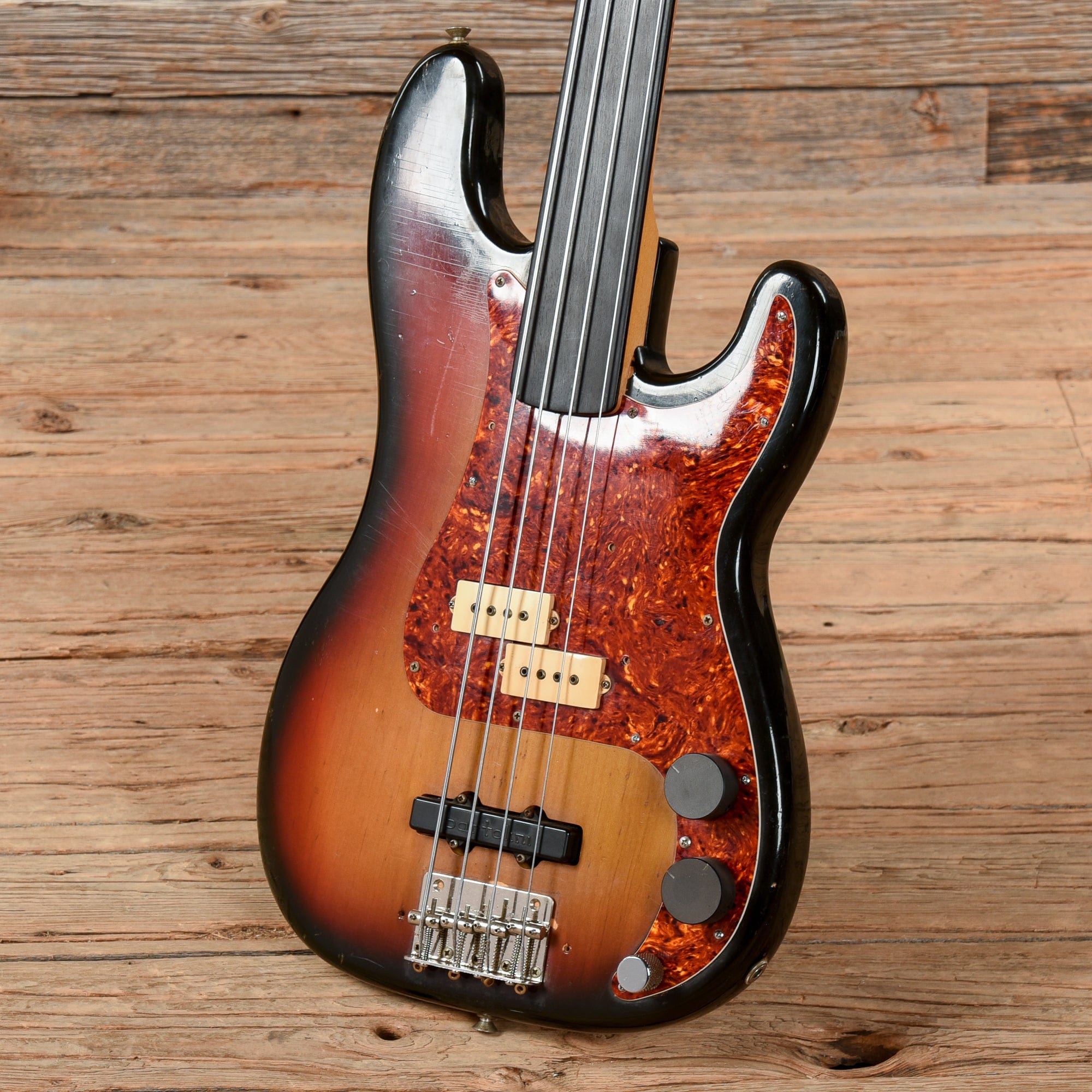 Fender 1973 Precision Bass Body w/ 1984 Kubicki Fretless Neck Sunburst Bass Guitars / 4-String