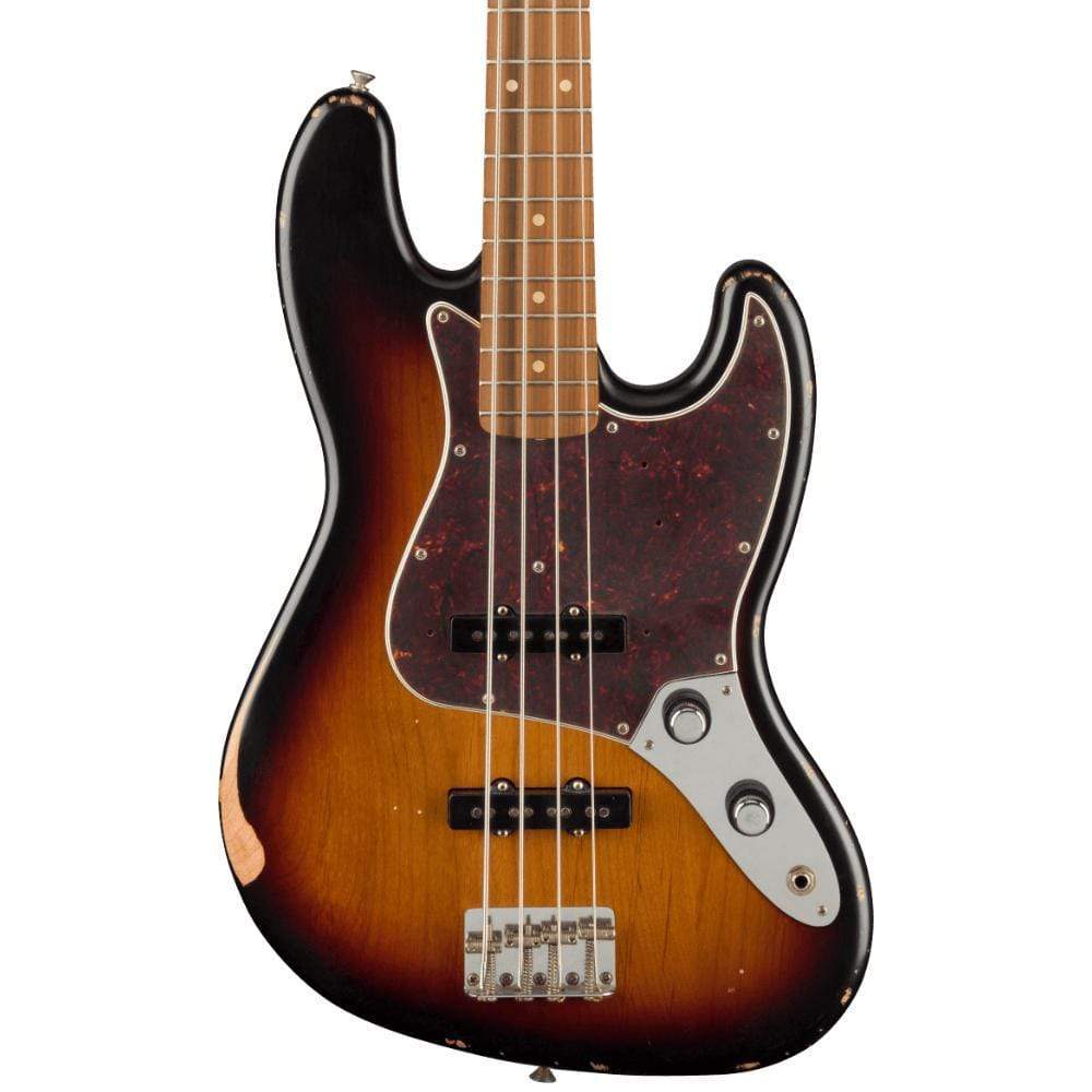 Fender 60th Anniversary Road Worn '60s Jazz Bass 3-Tone Sunburst Bass Guitars / 4-String