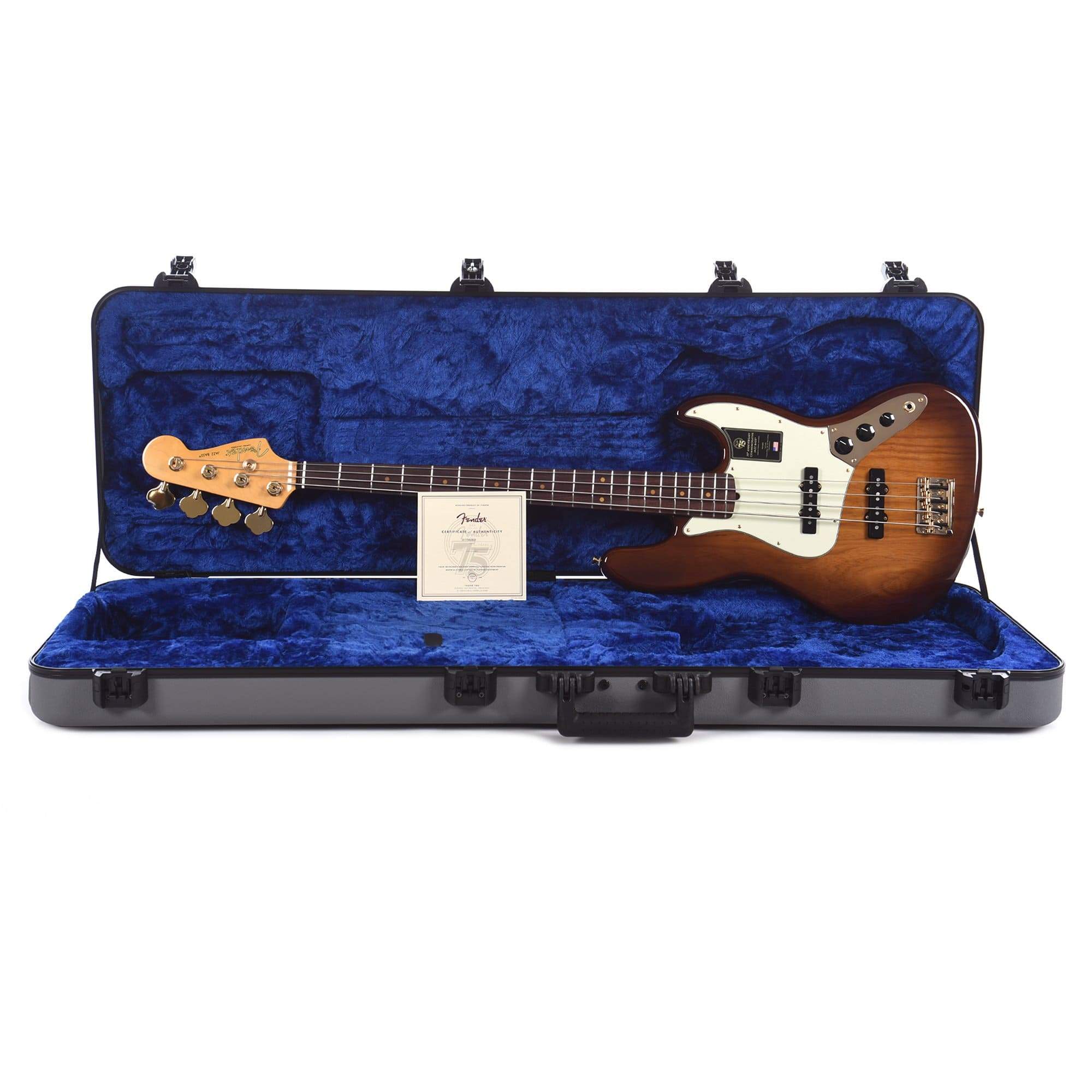 Fender 75th Anniversary Commemorative Jazz Bass 2-Color Bourbon Burst Bass Guitars / 4-String