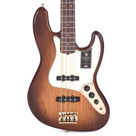 Fender 75th Anniversary Commemorative Jazz Bass 2-Color Bourbon Burst Bass Guitars / 4-String