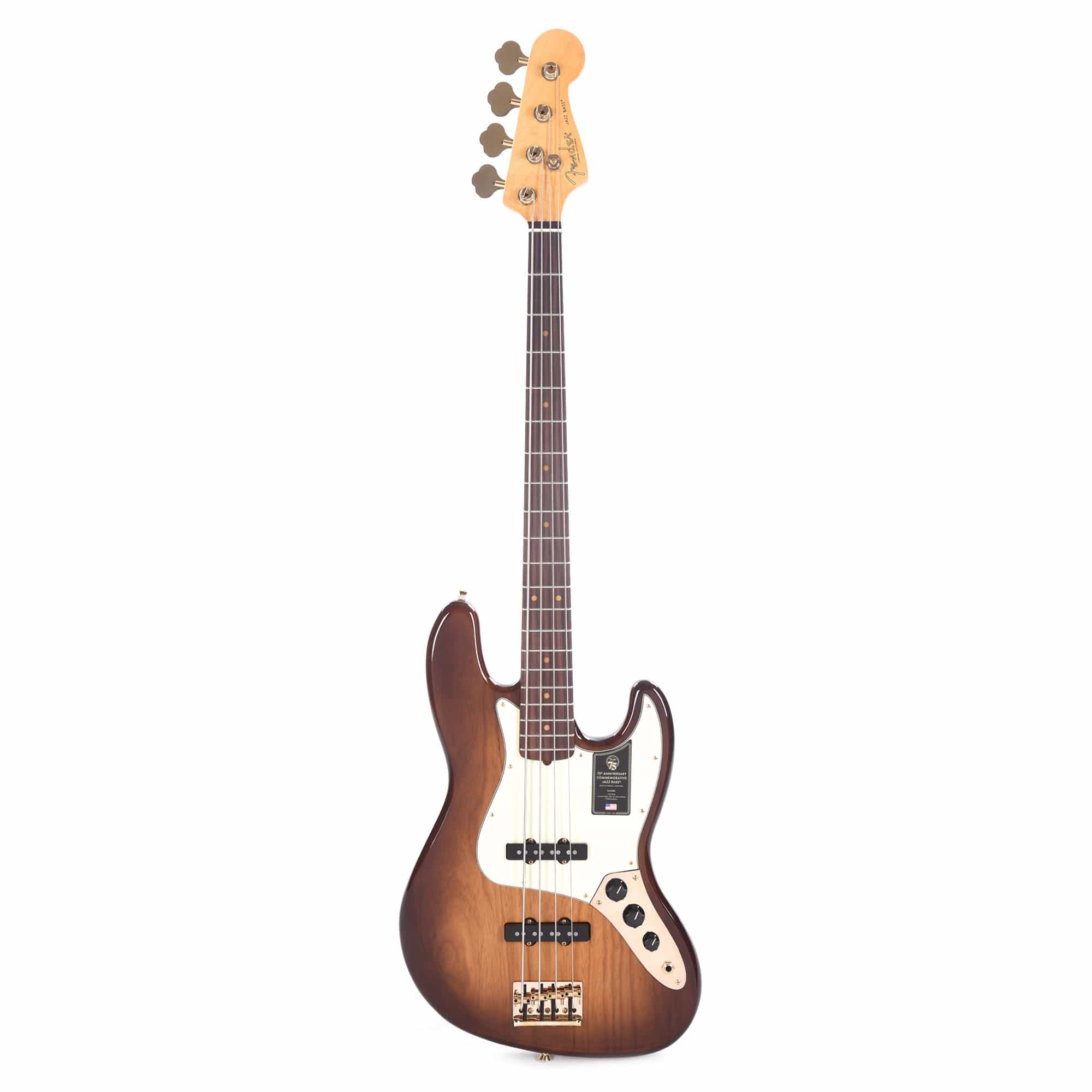 Fender 75th Anniversary Commemorative Jazz Bass 2-Color Bourbon Burst Bass Guitars / 4-String