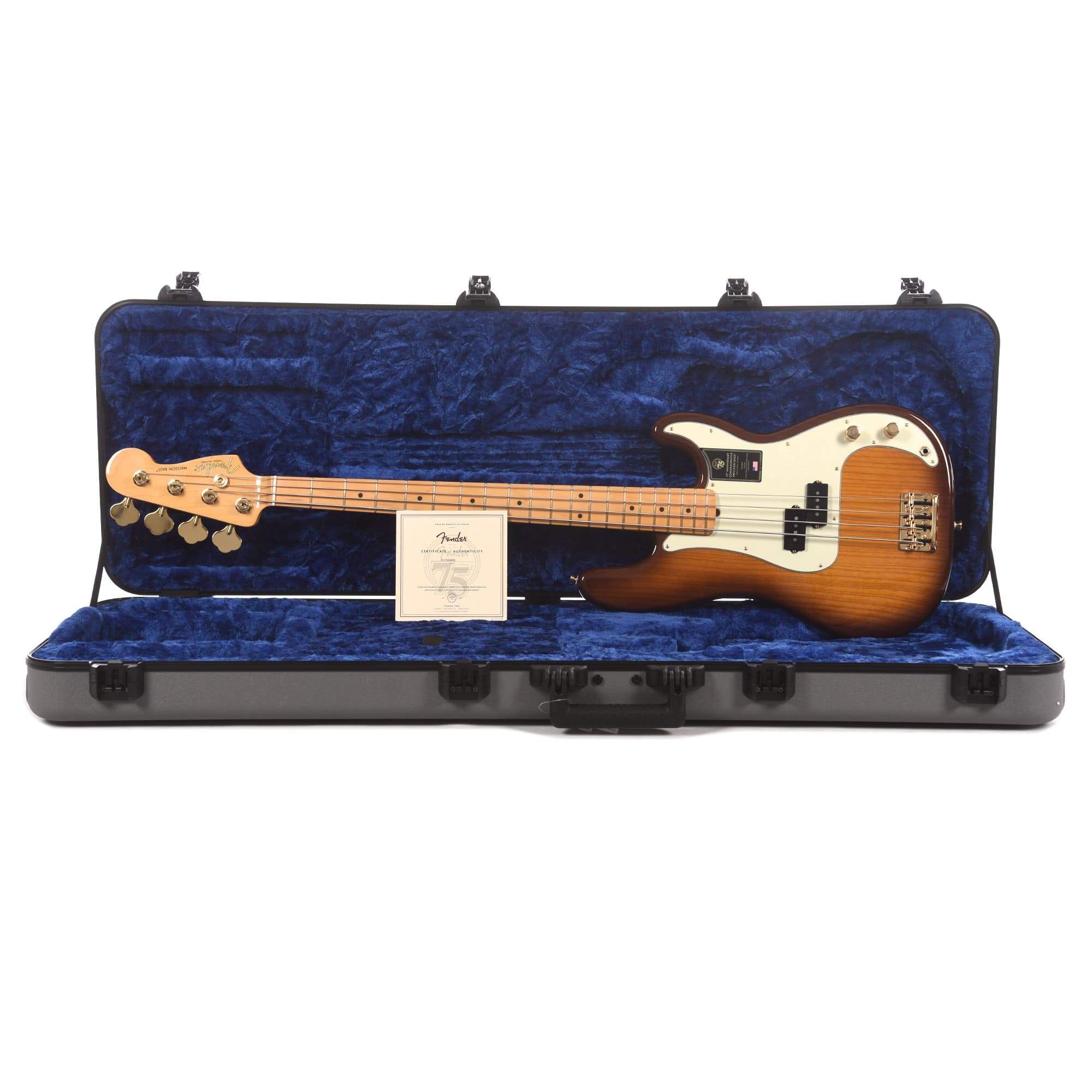 Fender 75th Anniversary Commemorative Precision Bass 2-Color Bourbon Burst Bass Guitars / 4-String
